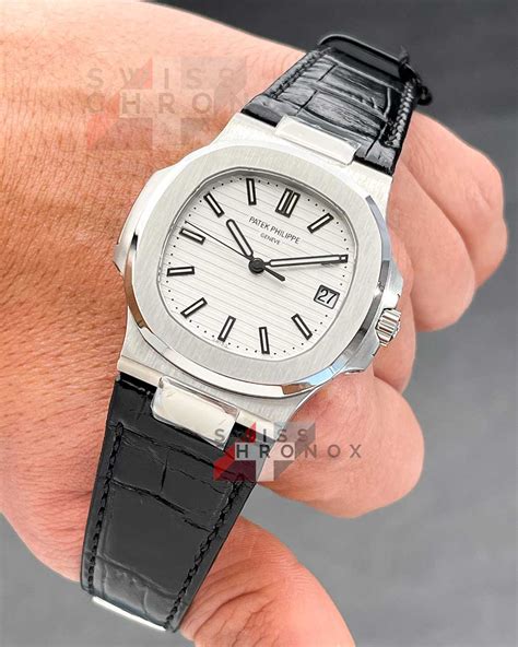 patek philippe leather strap watches|patek philippe nautilus rubber strap.